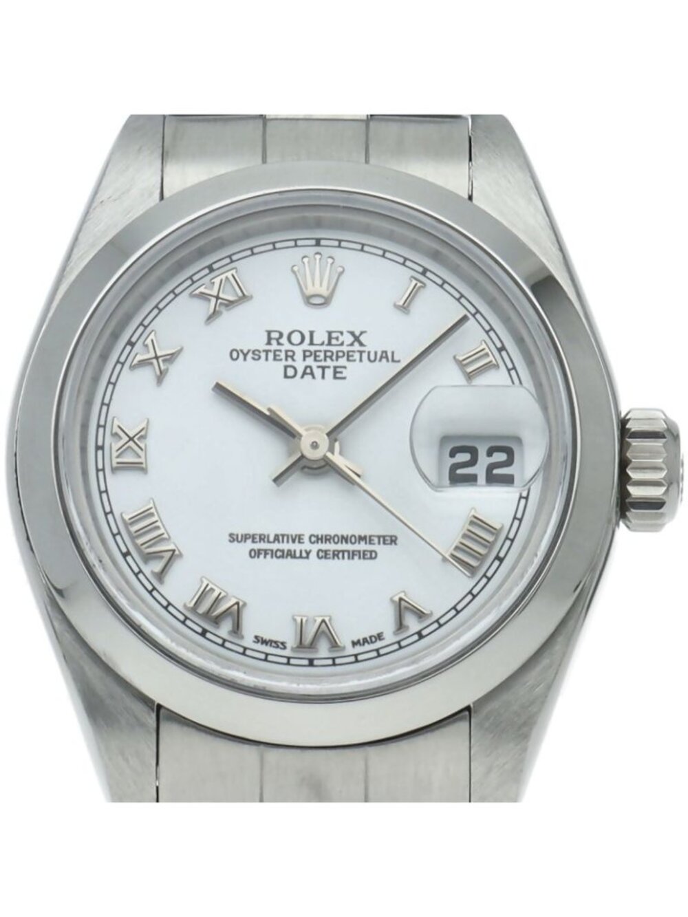 Rolex Oyster Perpetual Date Watch Boxed Stainless Steel White